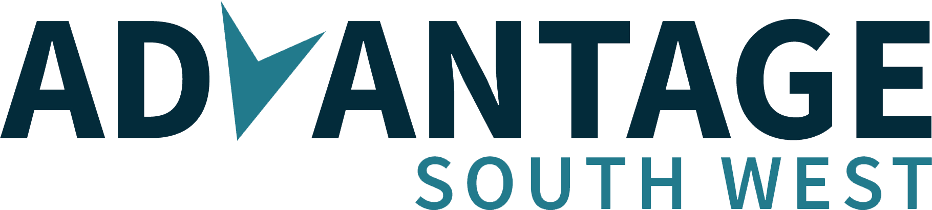 ASW logo; Advantage South West logo in shades of teal