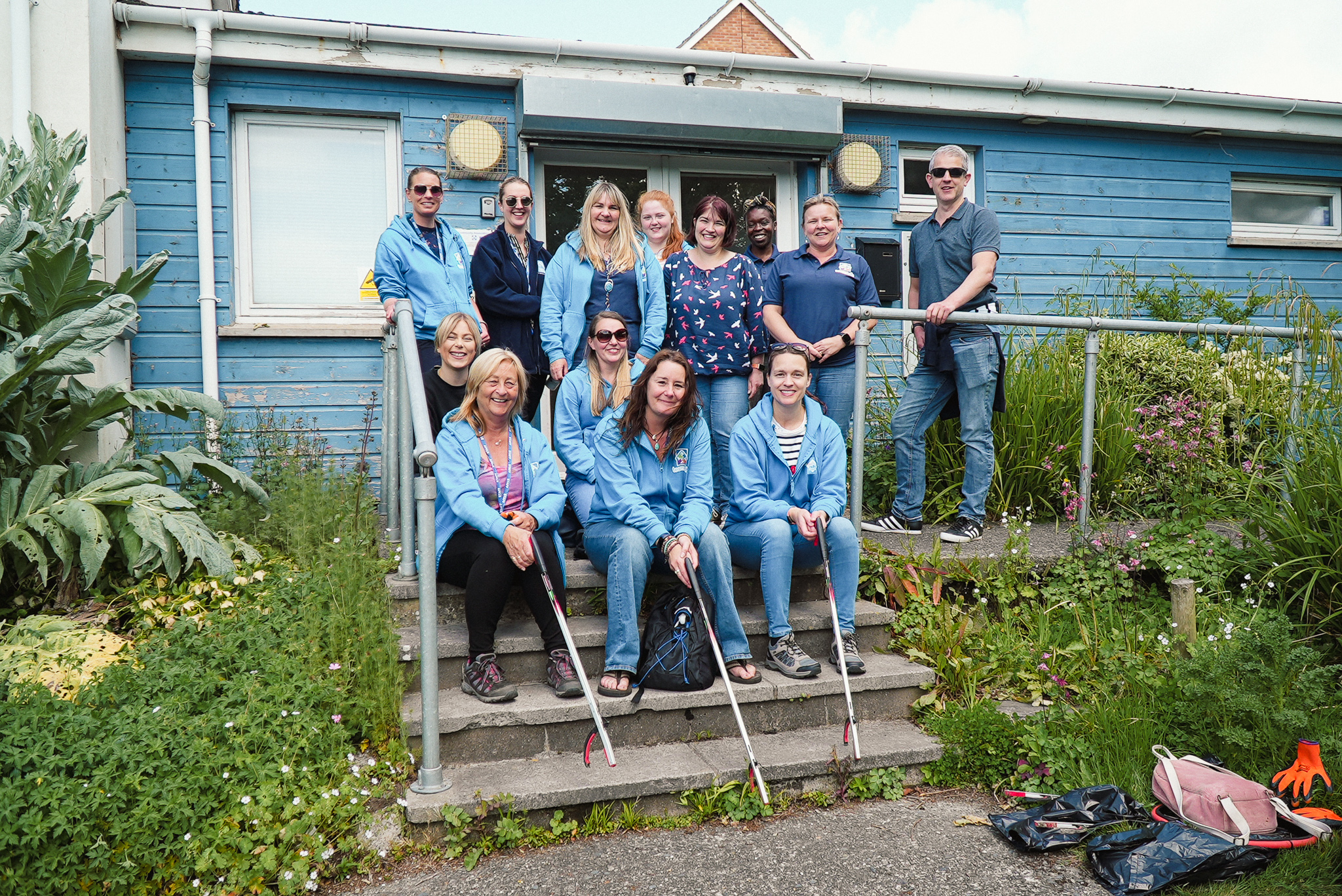 Staff volunteers on a clear up day in Forches