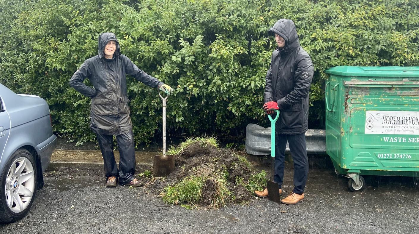 North Devon Homes staff worked through the rain to clear pathways 