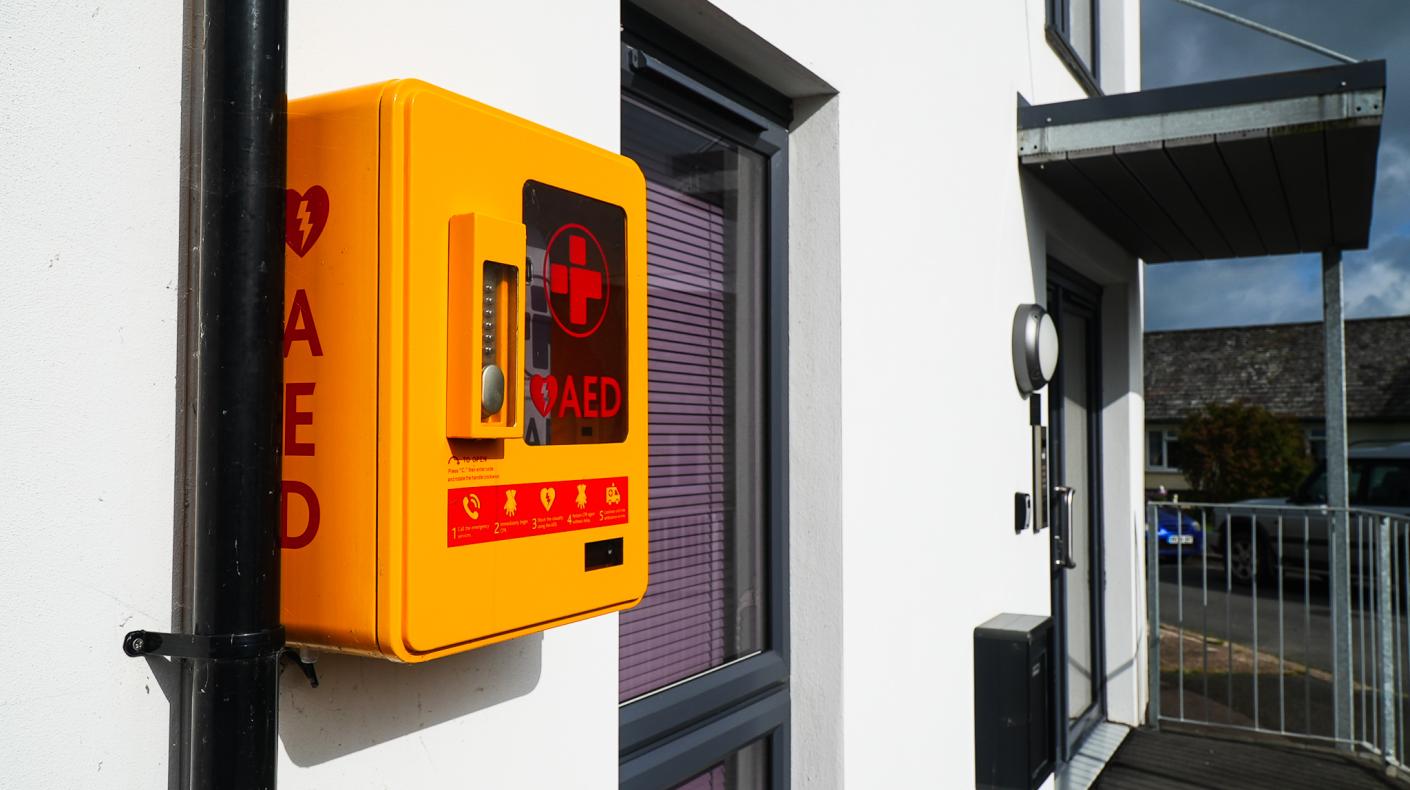 A defibrillator has been installed at Sellick Court, South Molton.