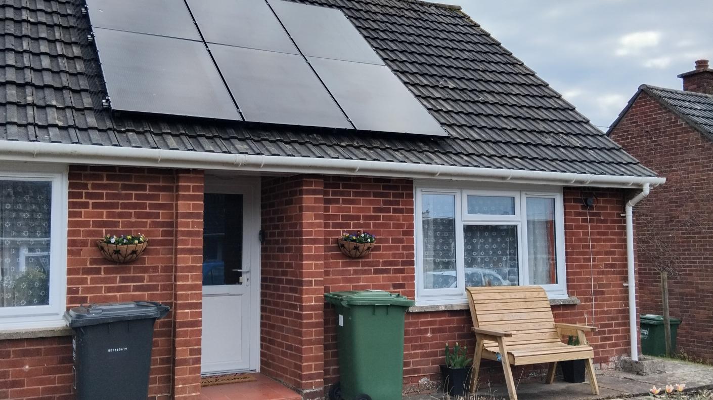 Solar panels on one of our customers home