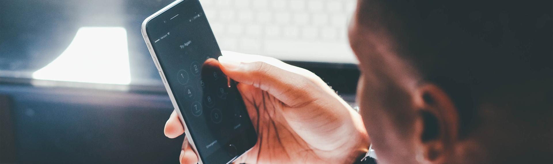 Tenancy; man using mobile phone